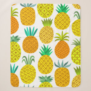 Vintages Ananas nahtloses Muster abgeschieden auf Sherpadecke