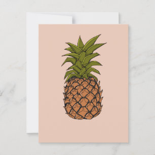 Vintages Ananas Postkarte