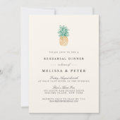 Vintages Ananas Probe Dinner Einladung (Vorderseite)