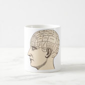 Vintages Anatomie-Gehirn-Karten-Bild Kaffeetasse (Mittel)