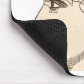 Vintages Anatomie-Gehirn-Karten-Bild Mousepad (Ecke)