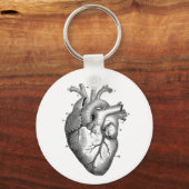 Vintages anatomisch Zeichnend menschliches Herz Schlüsselanhänger (Vorderseite)