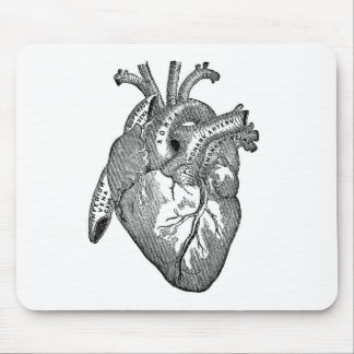 Vintages anatomisches Herz Mousepad