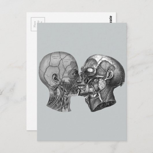 Vintages Anatomisches Küssen Postkarte (Vorne/Hinten)