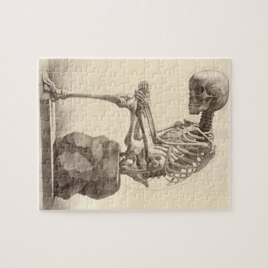 Vintages anatomisches Skeleton Puzzlespiel Puzzle (Horizontal)