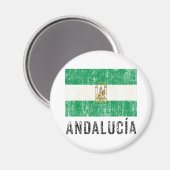 Vintages Andalusien Magnet (Vorderseite/Rückseite)