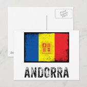 Vintages Andorra Postkarte (Vorne/Hinten)