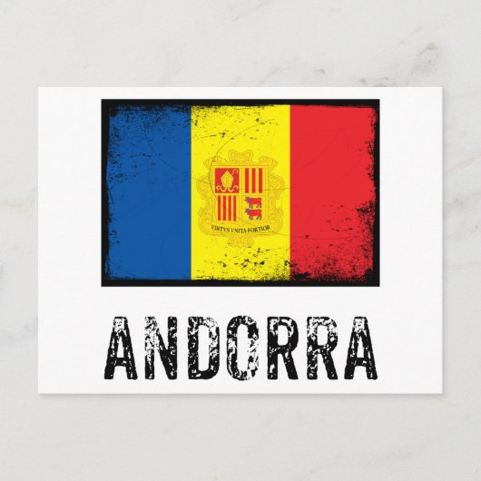 Vintages Andorra Postkarte (Vorderseite)