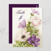 Vintages Anemon Postkarte (Vorne/Hinten)