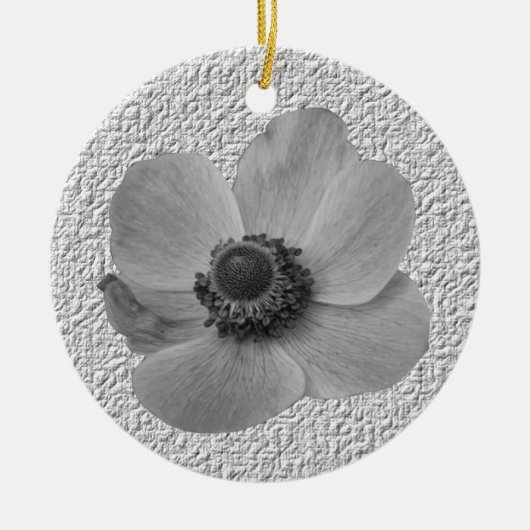 Vintages Anemonendekor Keramikornament (Vorne)