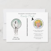 Vintages Angel Christening Taufe Foto Einladung (Vorderseite)