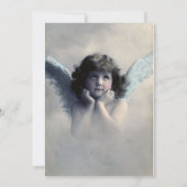 Vintages Angel Weihnachts-Party Einladung (Rückseite)