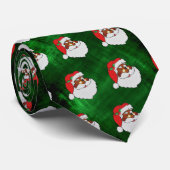 Vintages angeredetes schwarzes Sankt-Bild Krawatte (Gerollt)