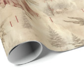 Vintages Angle Weihnachtsmuster Geschenkpapier (Rolleneckpunkt)