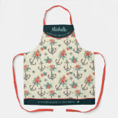 Vintages Ankermuster personalisiert Schürze (Vorderseite)