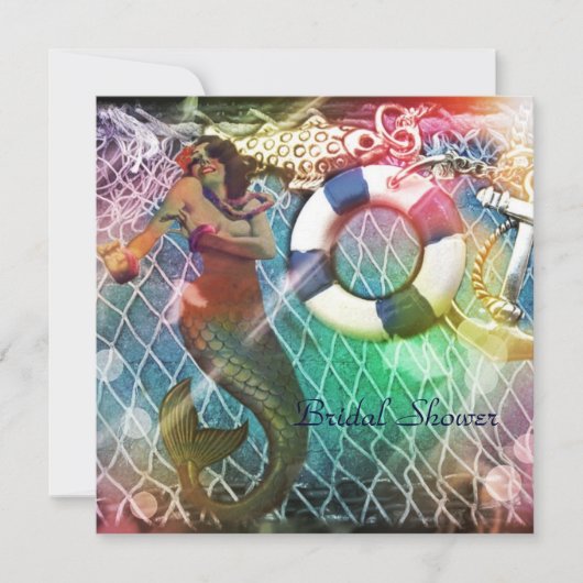 Vintages Ankerstrand Brautparty Einladung (Vorderseite)