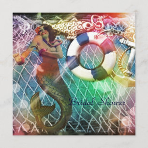 Vintages Ankerstrand Brautparty Einladung