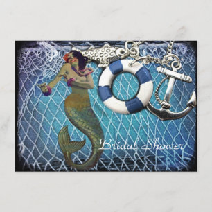 Vintages Ankerstrand Brautparty Einladung