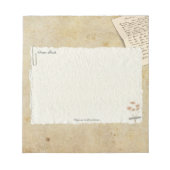 Vintages Anpassen von Notepad Notizblock (Vorderseite)