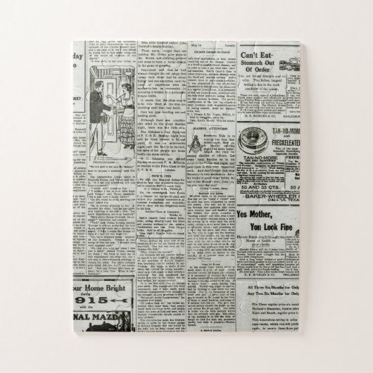 Vintages antikes altes Newspapers-16 Puzzle (Vertikal)