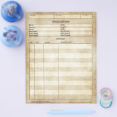 Vintages antikes Aussehen - individuelles Datenbla Flyer (Einzeln)