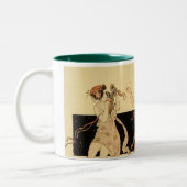 Vintages antikes Bacchus Dionysus Party Zweifarbige Tasse (Links)