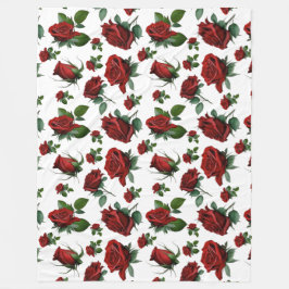 Vintages antikes Bed von Rose Fleecedecke