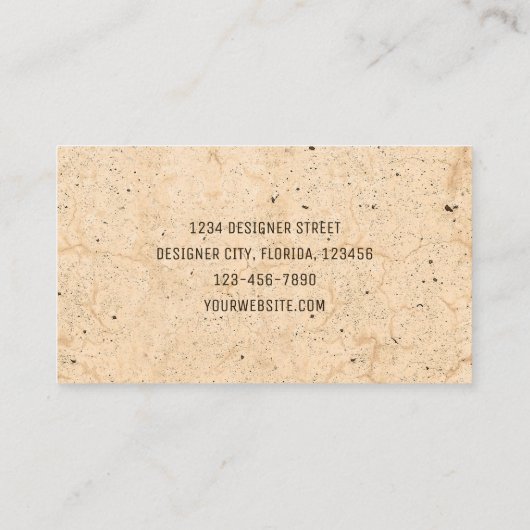 Vintages antikes Beige Landhaus Grunge Visitenkarte (Rückseite)