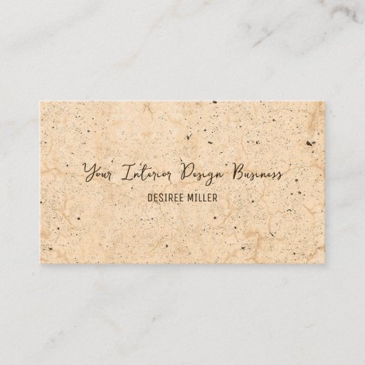 Vintages antikes Beige Landhaus Grunge Visitenkarte (Vorderseite)