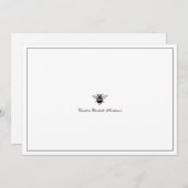 Vintages antikes Bienenklassizskript Mitteilungskarte (Vorne/Hinten)