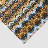 Vintages antikes blaubraunes Muster Seidenpapier (Ausschnitt)