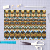 Vintages antikes blaubraunes Muster Seidenpapier (Handwerk)