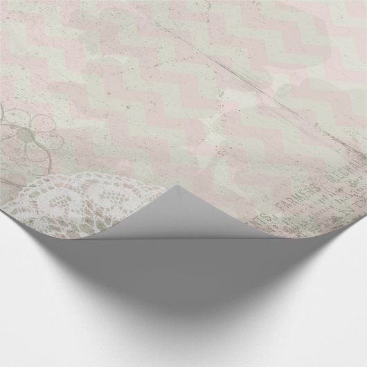 Vintages antikes Blumen Geschenkpapier (Ecke)