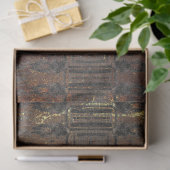 Vintages antikes braunes Schwarz-Textur-Muster Seidenpapier (Geschenk)
