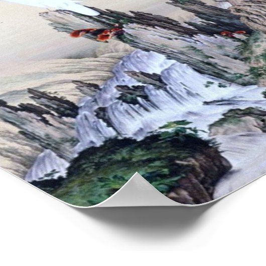 Vintages antikes Chinesisch Poster (Ecke)