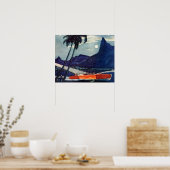 Vintages antikes Dodge Motorboot Lycoming Sea Poster (Küche)