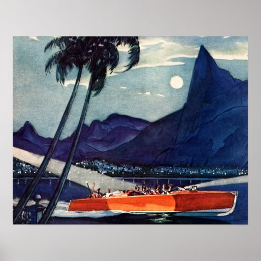 Vintages antikes Dodge Motorboot Lycoming Sea Poster (Vorne)