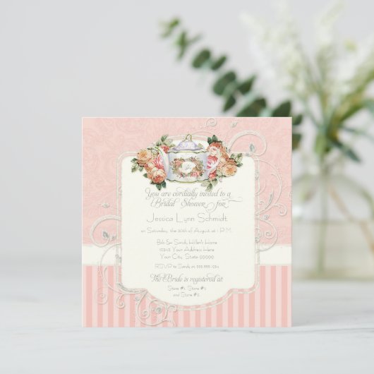 Vintages antikes einladung (Stehend Vorderseite)