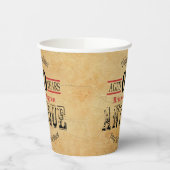 Vintages, antikes Geburtstagsdesign Pappbecher (Links)