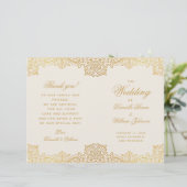 Vintages antikes Goldmedaille-Hochzeitsprogramm fü (Stehend Vorderseite)