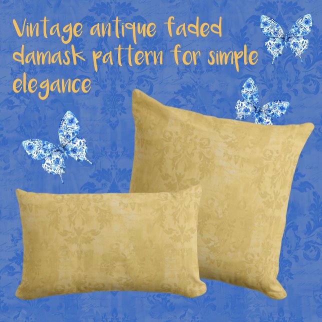 Vintages antikes Goldschmuckmuster Kissen (Von Creator hochgeladen)