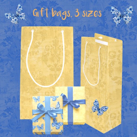 Vintages antikes Goldschmuckmuster Kleine Geschenktüte