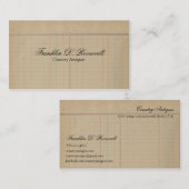 Vintages antikes Hauptbuch Visitenkarte (Vorne/Hinten)