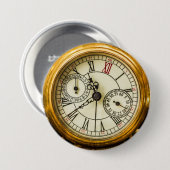 Vintages antikes Industriesteampunkt Button (Vorne & Hinten)