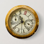 Vintages antikes Industriesteampunkt Button (Vorderseite)