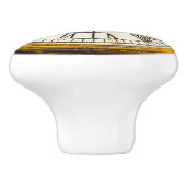 Vintages antikes Industriesteampunkt Keramikknauf (Seitenansicht)