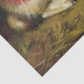 Vintages antikes Kaninchen Bunny Bauernhof Rustika Seidenpapier (Detail)