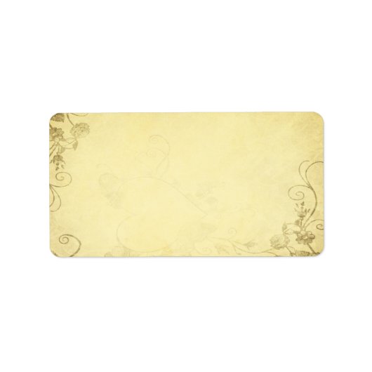 Vintages antikes Look Hochzeitskennzeichen Adressaufkleber (Vorne)