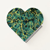 Vintages antikes Marmorpapier und Namensschild Notizblock (Rückseite)