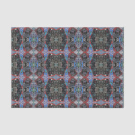 Vintages antikes Muster Blau Rot Decoupage Seidenpapier